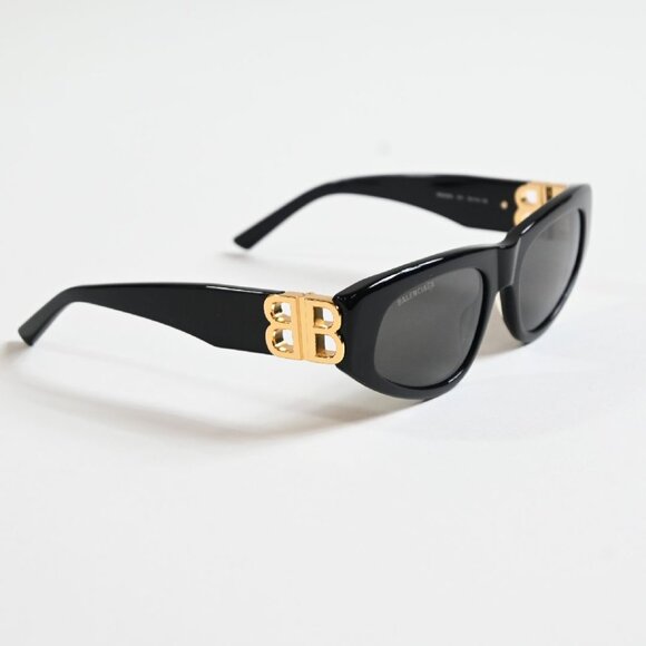 Balenciaga BB0095S 001 Sunglasses with Gold Logo Brand new and 100% AUTHENTIC. - Picture 1 of 9